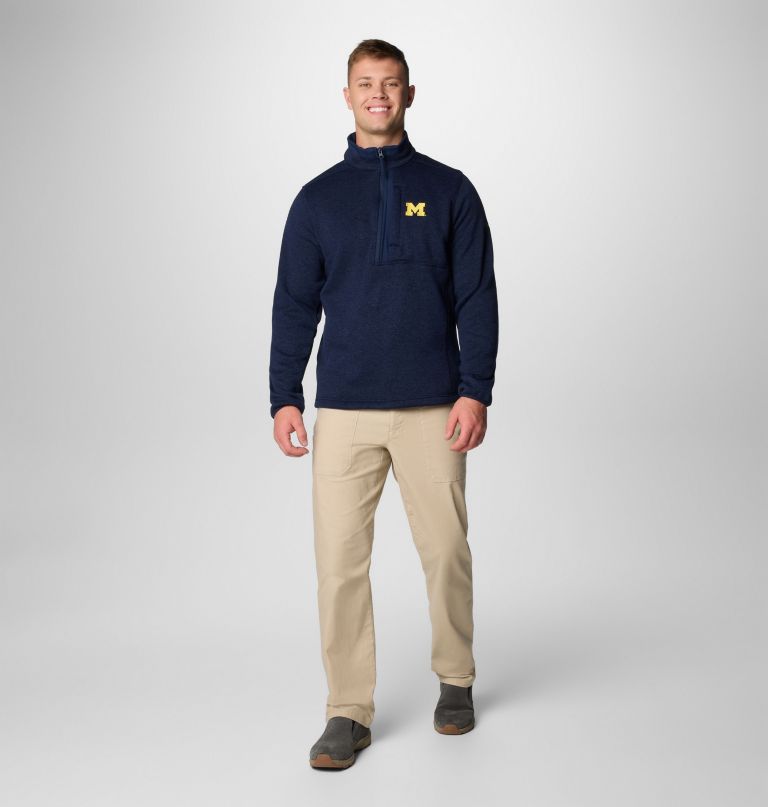 Ανδρικό collegiate Πουλόβερ weather με Φλις και Μισό Φερμουάρ - michigan