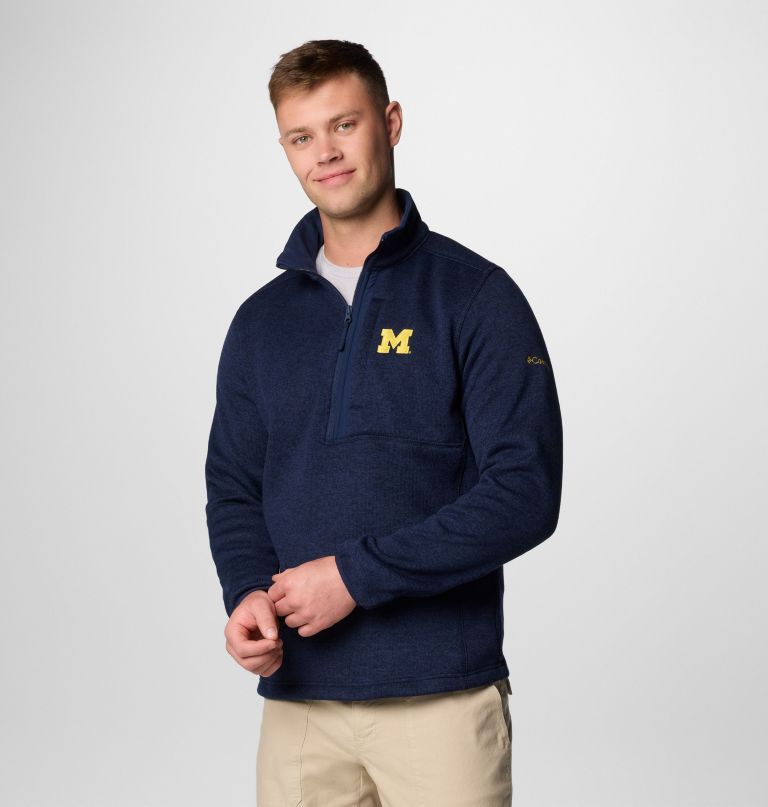 Ανδρικό collegiate Πουλόβερ weather με Φλις και Μισό Φερμουάρ - michigan